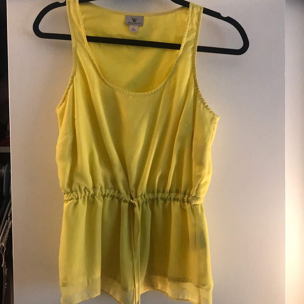 Bright yellow tank